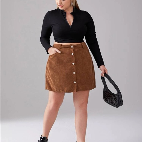 SHEIN Dresses & Skirts - Brown corduroy skirt